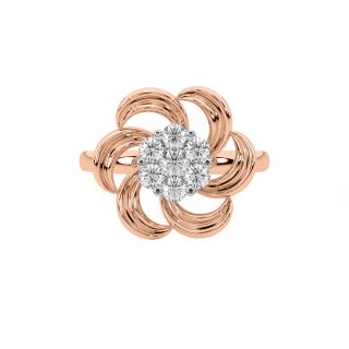 Rose Design Engagement Ring