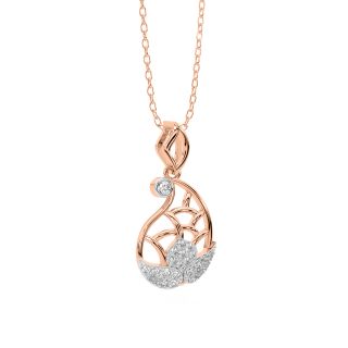 Filigree Paisley Diamond Pendant