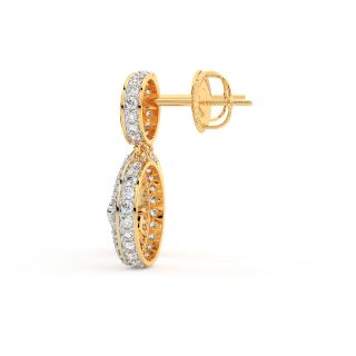 Life Wheel Diamond Earrings