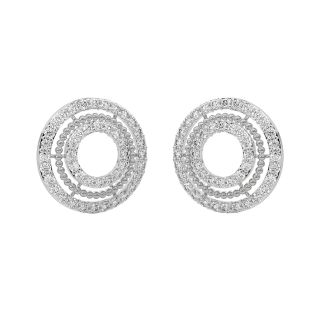 Whirl Design Diamond Earrings