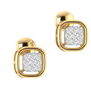 Joben Round Diamond Stud Earrings