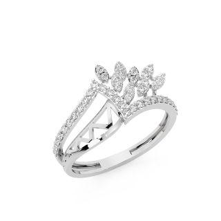 Curly Beach Diamond Engagement Ring