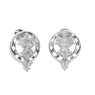 Rosy Daisy Diamond Earrings