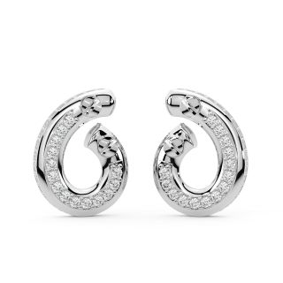 Snail Design Diamond Earrings