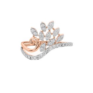 Swan Design Engagement Diamond Ring