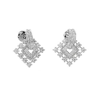 Designer Square Diamond Earrings