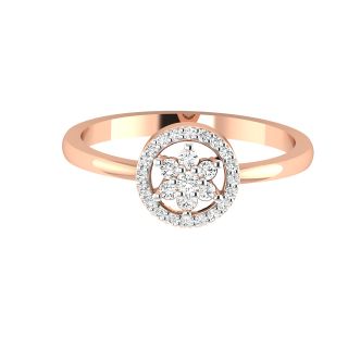 Sana Round Diamond Dainty Ring