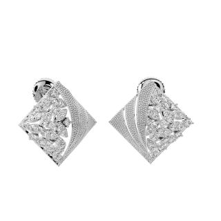 All Square Diamond Earrings