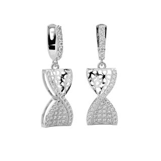 Hour Glass Diamond Earrings