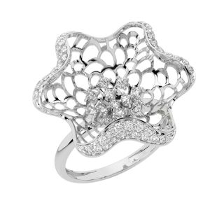 The Opening Flower Design Diamond Ring