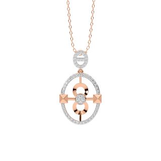 Riley Round Diamond Office Wear Pendant