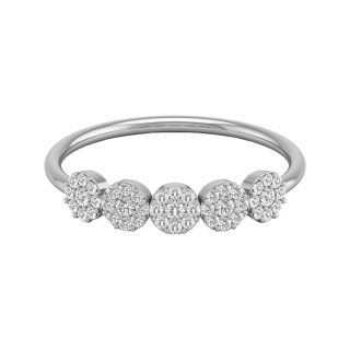 Circular Floral Design Diamond Ring