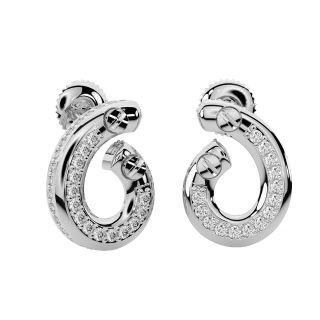 Snail Design Diamond Earrings