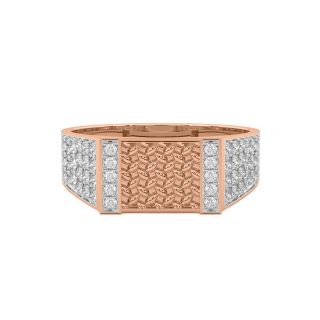 Overlap Diamond Engagement Ring For Men