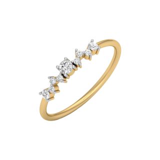 Stylish Diamond Ring In String