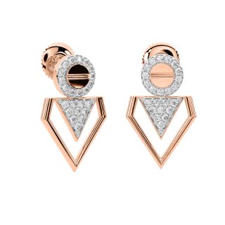 Dirk Round Diamond Stud Earrings