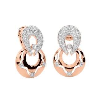 Zeal Round Diamond Stud Earrings