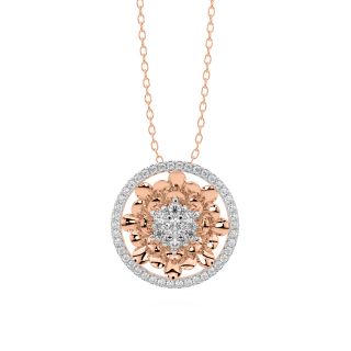 Sphere Floral Diamond Pendant