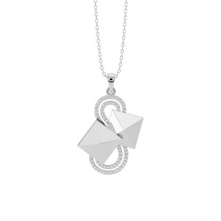 Twins Square Diamond Pendant