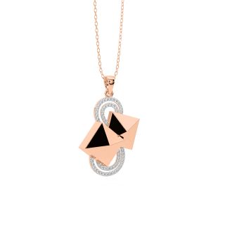 Twins Square Diamond Pendant