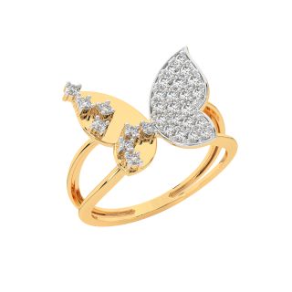 Flutter Butterfly Diamond Ring