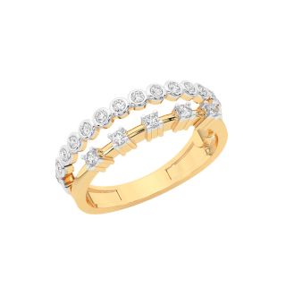 Layering Design Diamond Ring