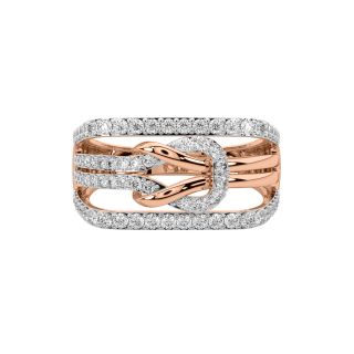 Stylish Knotted Diamond Ring For Men