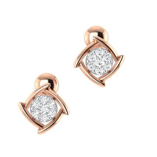 Kano Round Diamond Stud Earrings