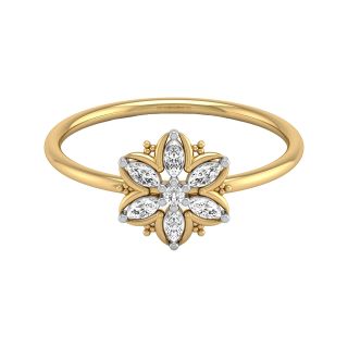 Flower Ring Design In Diamond