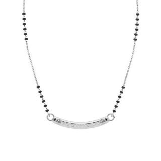 Simple Diamond Mangalsutra With Chain