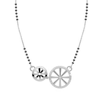 Wheel Diamond Mangalsutra With Chain