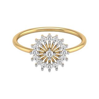 Charm Floral Cocktail Diamond Ring
