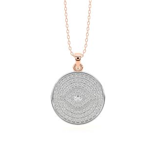 Circle Of Evil Eye Diamond Pendant