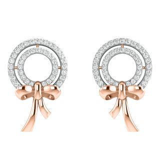 Marie Round Diamond Stud Earrings