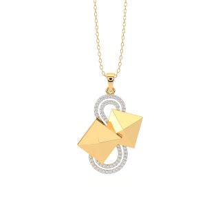 Twins Square Diamond Pendant