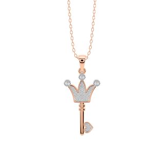 The Key Crown Diamond Pendant