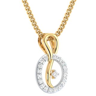 Grace Round Diamond Office Wear Pendant