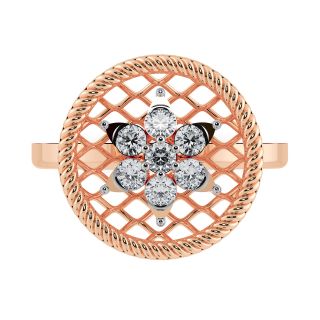 Basket Design Cocktail Diamond Ring