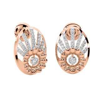 Marit Round Diamond Stud Earrings