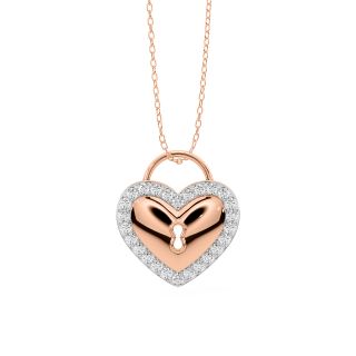 Gold Shine Heart Diamond Pendant