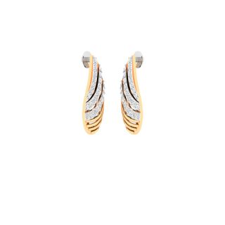 Shell Design Diamond Stud Earrings