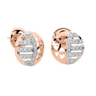 Myron Round Diamond Stud Earrings