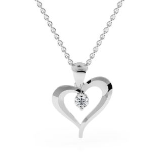 Fondness Heart Shaped Diamond Pendant