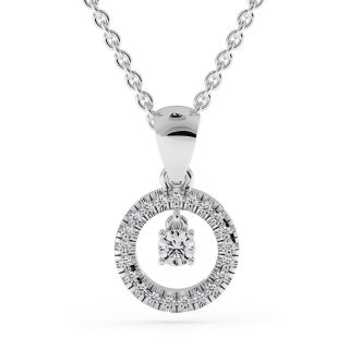 Circular Round Diamond Pendant