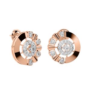 Audora Round Diamond Stud Earrings