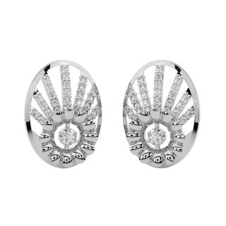 Marit Round Diamond Stud Earrings