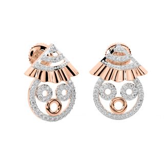 Tajsa Round Diamond Stud Earrings