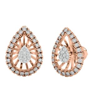 Nova Teardrop Design Diamond Stud Earrings