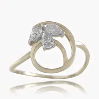 Dewdrop Orbit Diamond Ring