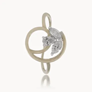 Dewdrop Orbit Diamond Ring